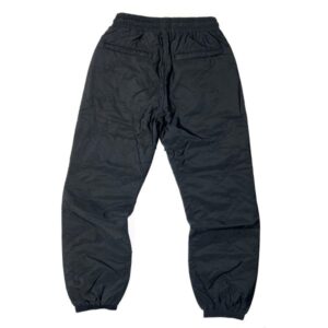 Quilted Nylon Joggers Black