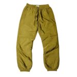 Quilted Nylon Joggers Brass