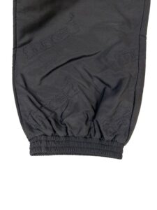 Quilted Nylon Joggers Black