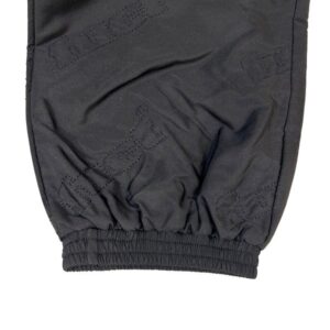 Quilted Nylon Joggers Black